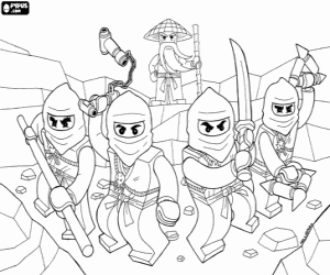 Colorear Los ninjas de Lego Ninjago