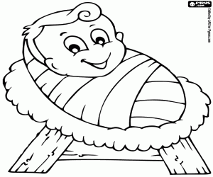 Colorear El Niño Jesús, una decoración