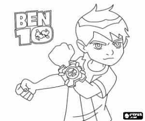 Colorear El niño protagonista, Ben 10