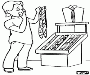 Colorear El niño y la corbata para papá