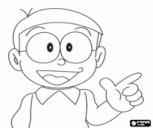 Colorear Nobita, amigo de Doraemon