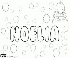 Colorear Noelia, nombre español