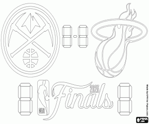Colorear Nuggets - Heat, Finales NBA 2023