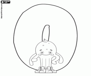 Colorear El número cero y Pypus el pulpo