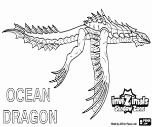 Colorear Ocean Dragon, Invizimals LOD