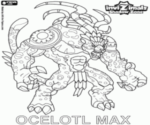 Colorear Ocelotl Max, Invizimals LOD