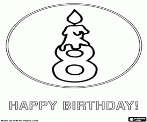 Colorear Un ocho con una vela encendida