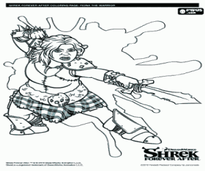 Colorear La ogra guerrera Fiona