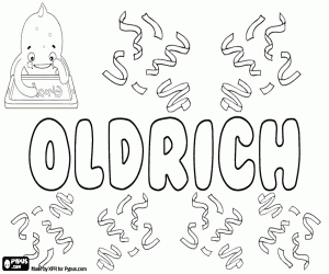 Colorear Oldrich, nombre masculino