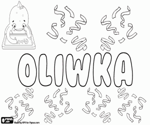 Colorear Oliwka, variante de Oliwia