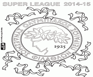 Colorear Olympiacos, campeón liga 2014-15