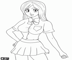 Colorear Orihime, personaje de Bleach