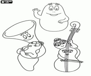 Colorear La Orquesta de los Barbapapa