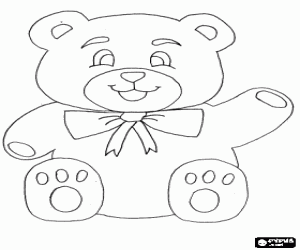 Colorear Osito Teddy - Osito de peluche