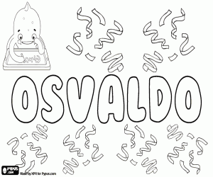 Colorear Osvaldo, nombre masculino