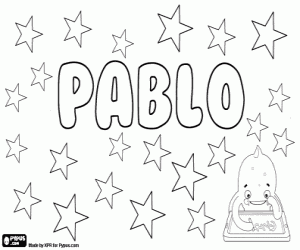 Colorear Pablo, nombre español