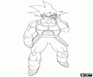 Colorear El padre de Goku, Bardock