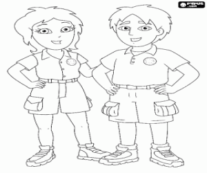 Colorear Los padres de Diego