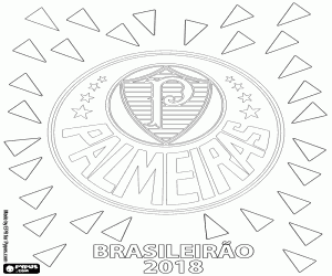 Colorear Palmeiras, campeón brasileño 2018