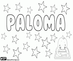Colorear Paloma, nombre de origen latino