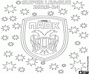 Colorear PAOK FC, campeón 2023-2024