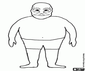 Colorear Papá Noel en verano