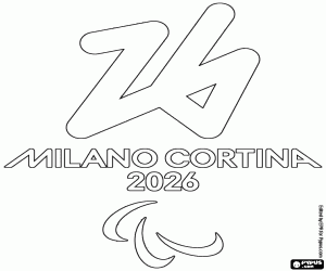 Colorear Paralímpicos Milán-Cortina 2026