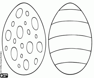 Colorear Pareja de huevos de Pascua