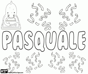 Colorear Pasquale, nombre en italiano