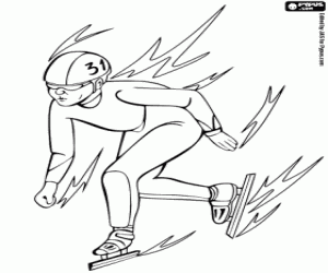 Colorear Patinaje de velocidad en pista corta