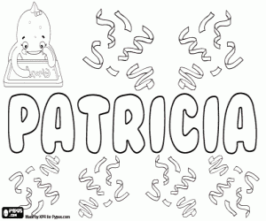 Colorear Patricia, nombre de niña