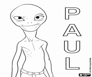 Colorear Paul el extraterrestre