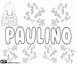 Colorear Paulino, nombre masculino