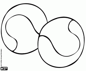 Colorear Dos pelotas de tenis