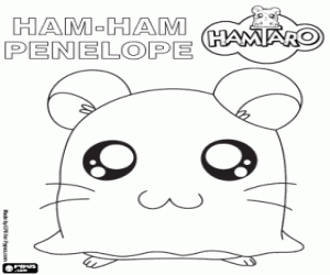 Colorear Penélope, un hámster de Hamtaro