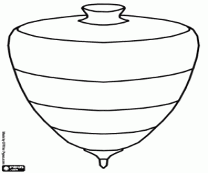 Colorear Una peonza, un juguete popular