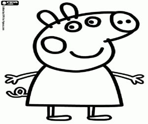 Colorear Peppa Pig, la protagonista