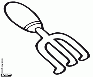 Colorear Pequeño rastrillo para el jardín