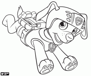 Colorear Perro labrador Zuma Paw Patrol