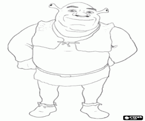 Colorear El personaje del ogro Shrek