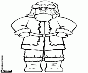 Colorear Un personaje navideño, Papá Noel
