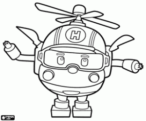 Colorear El personaje Robocopter Helly