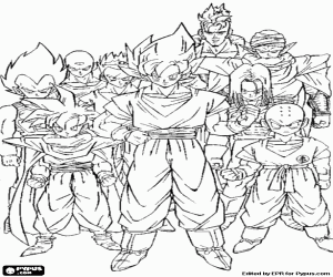 Colorear Personajes de Dragon Ball