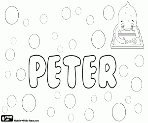 Colorear Peter, nombre en muchos idiomas