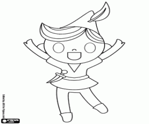 Colorear Peter Pan vive en el País de Nunca Jamás