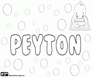 Colorear Peyton, nombre unisex