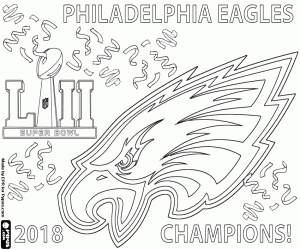Colorear Philadelphia Eagles SuperBowl 2018
