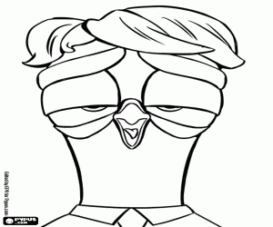 Colorear Pichón la paloma de Cigüeñas