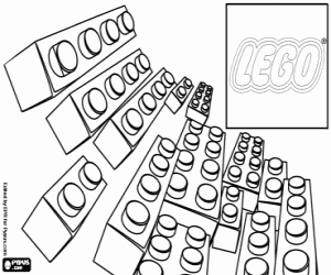Colorear Las piezas de Lego, ladrillos Lego