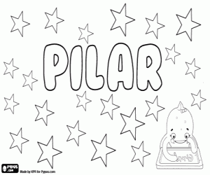 Colorear Pilar, un nombre español